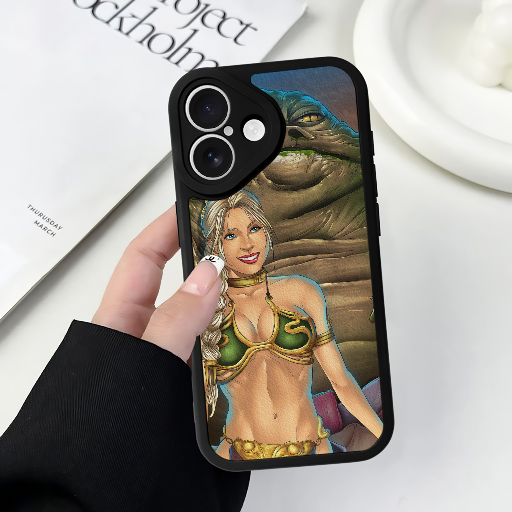 （画像用） スター・ウォーズ Star Wars 【iPhone 16シリーズ対応】シリコンスマホケース（レザー調） 材質：シリコン